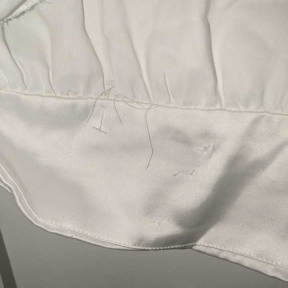 Zara size M Knotted Satin V-Neck Crop Top - Picture 5 of 10